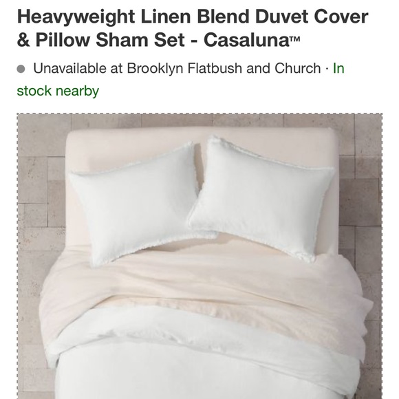 Casaluna Bedding Casaluna Heavyweight Queen Linen Duvet Cover And